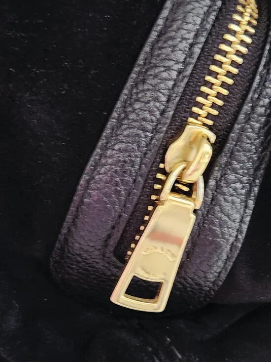 Euc Coach Lexy Black Suede & Leather Shoulder Bag - Picture 13 of 17